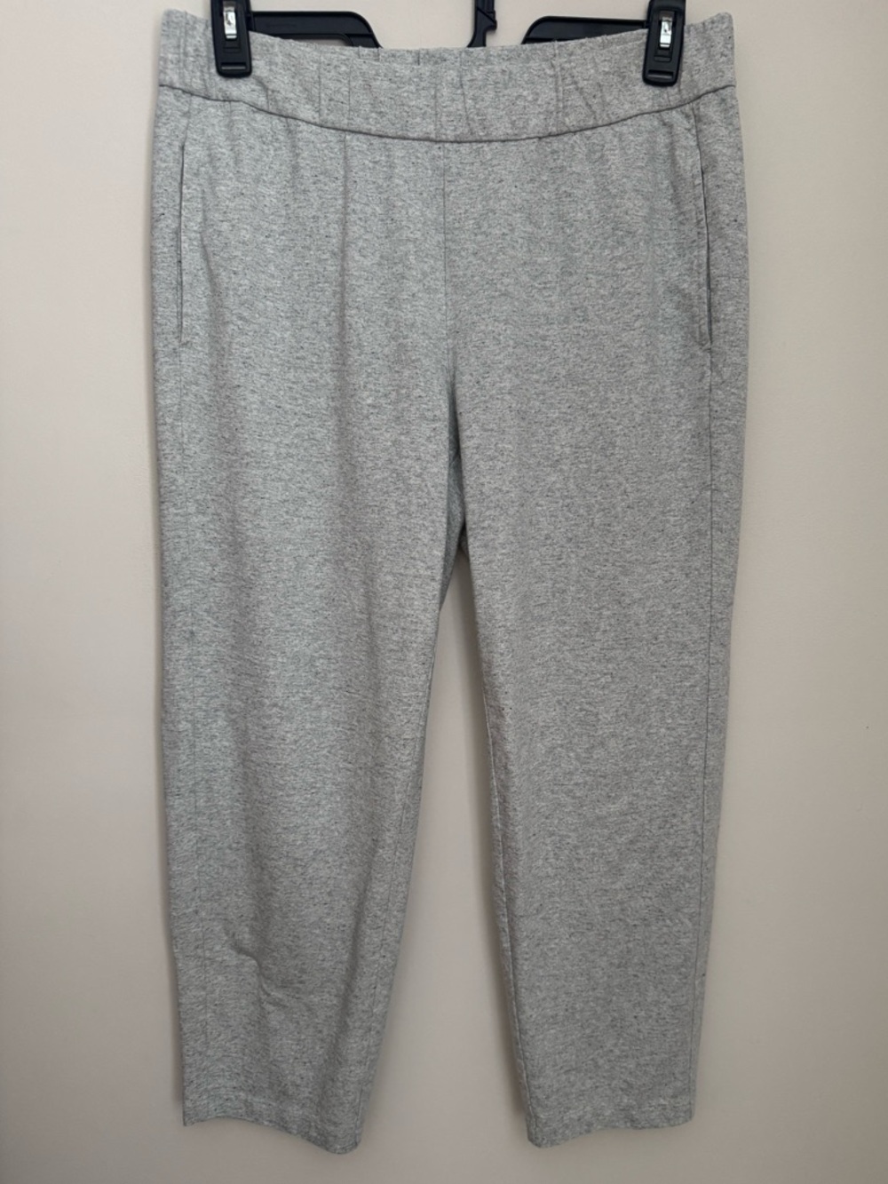 Eileen Fisher Organic Cotton Speckle Knit Ankle Pant Gray Women’s Size Medium - Picture 2 of 7